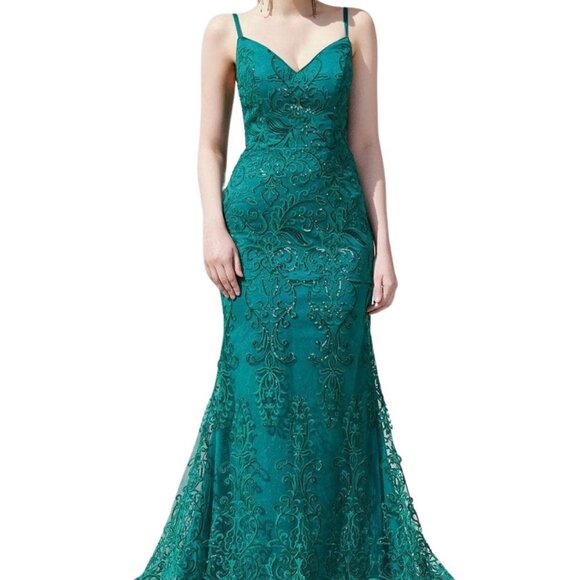 J'Adore Dresses J21026 Formal Dress Green Size 8 - Picture 1 of 9